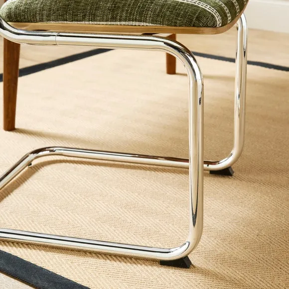 Draper Cantilever Dining Chair, Textured Weave 3