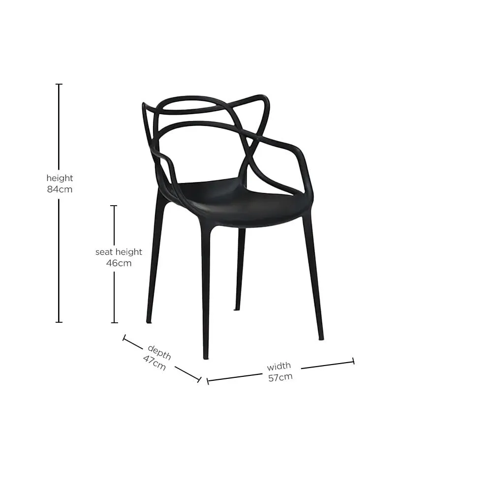 Kartell Masters Dining Chair, Black Plastic | Barker & Stonehouse 6