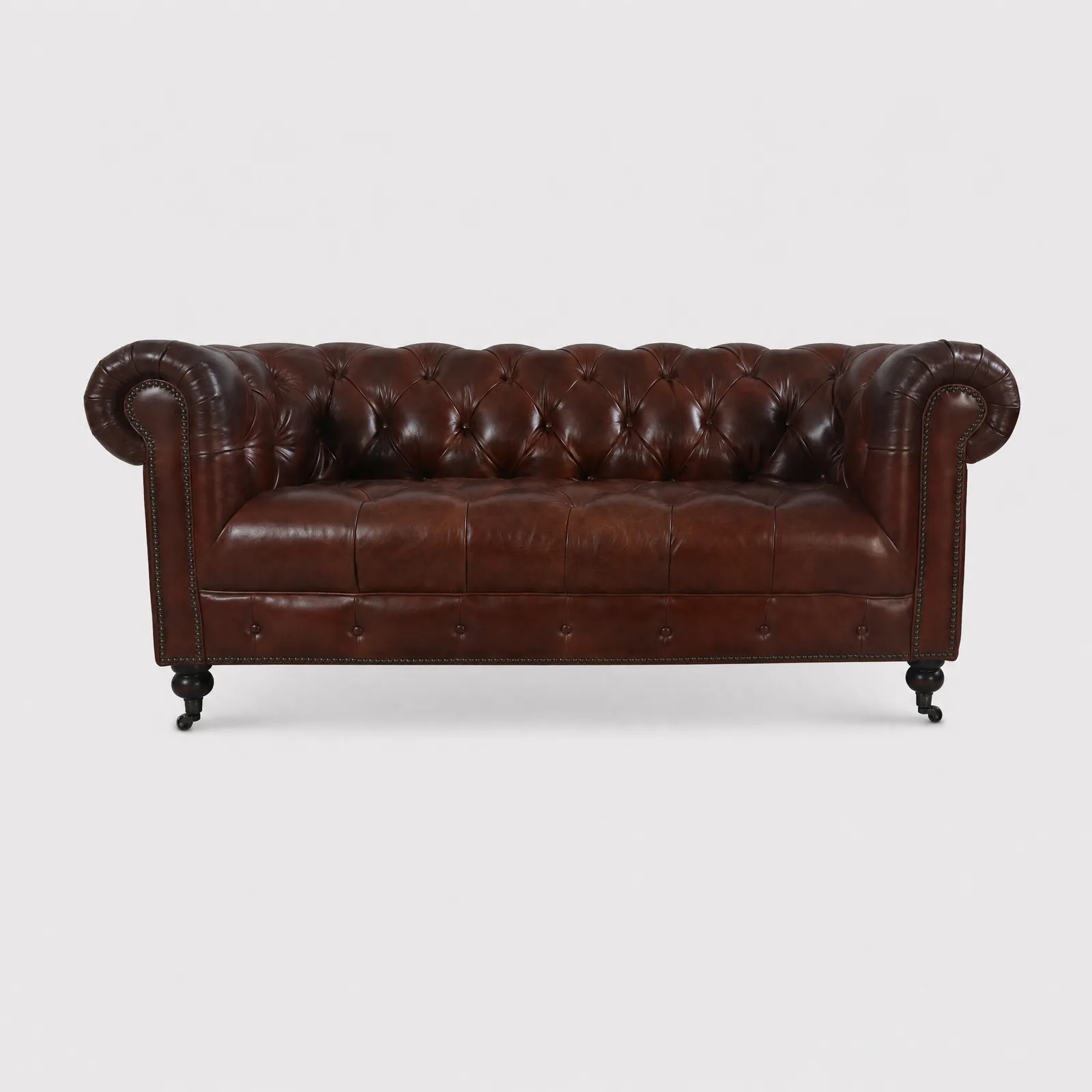 Heyford 2 Seater, Brown Leather | Barker & Stonehouse