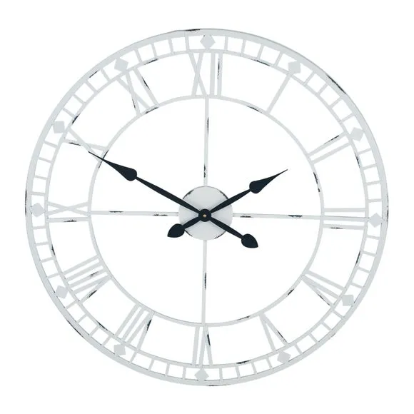 Antique Metal Skeleton Wall Clock 2