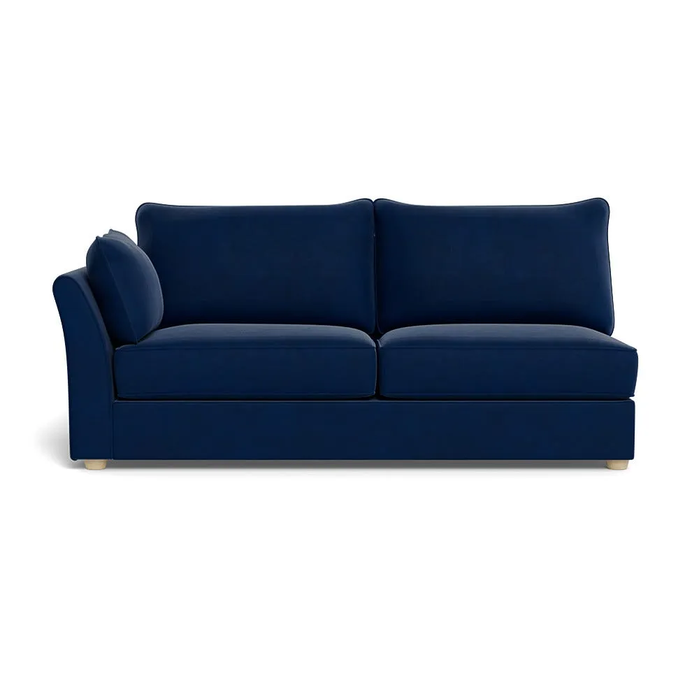 Heal's Tailor Large Left Hand Facing Corner Unit Velvet Midnight Natural Feet 1