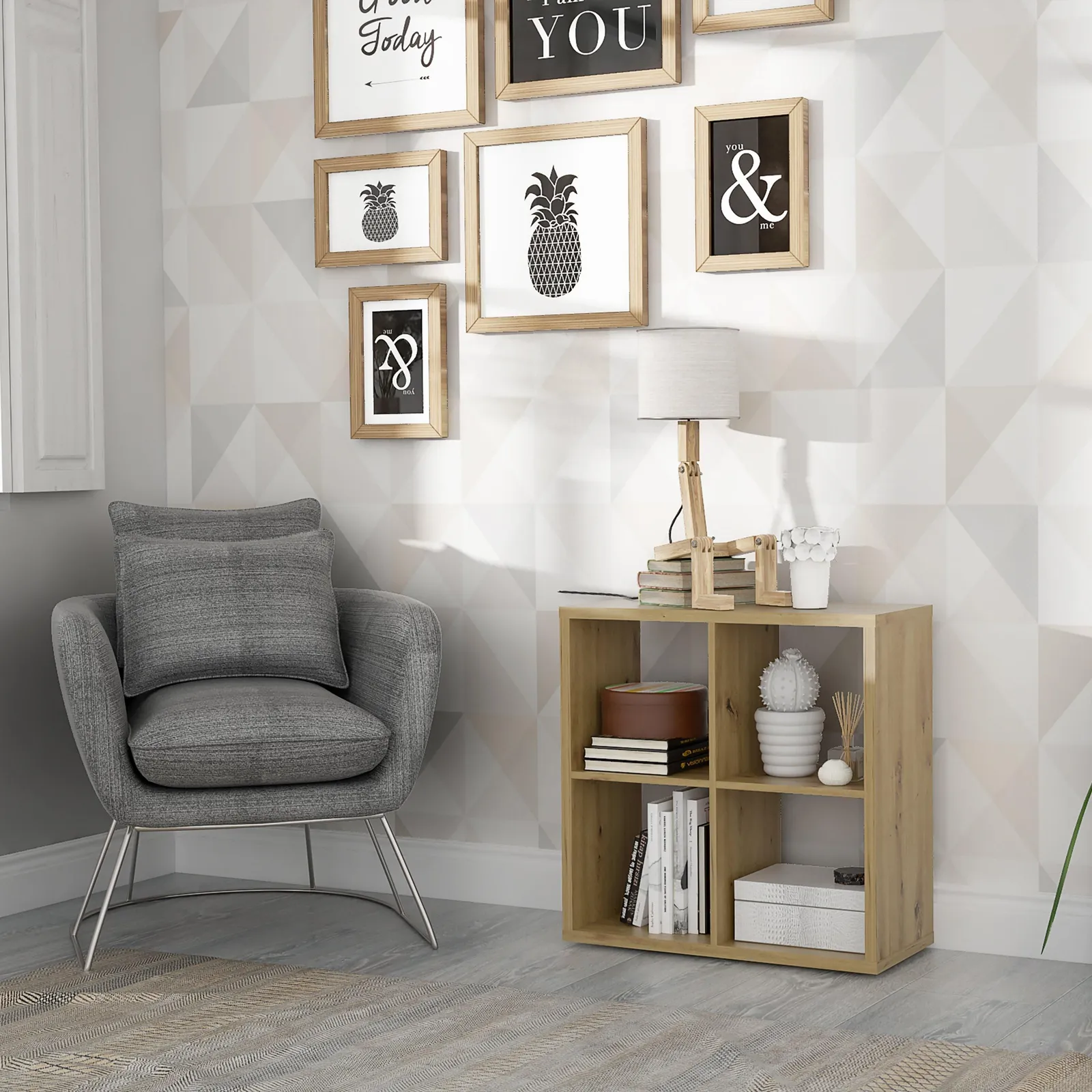 Furniture To Go Mauro 2x2 Storage Unit in Brown 3