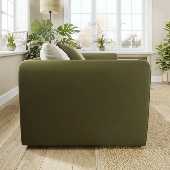 Blake Opulent Velvet Stripe Combo 2 Seater Sofa 3