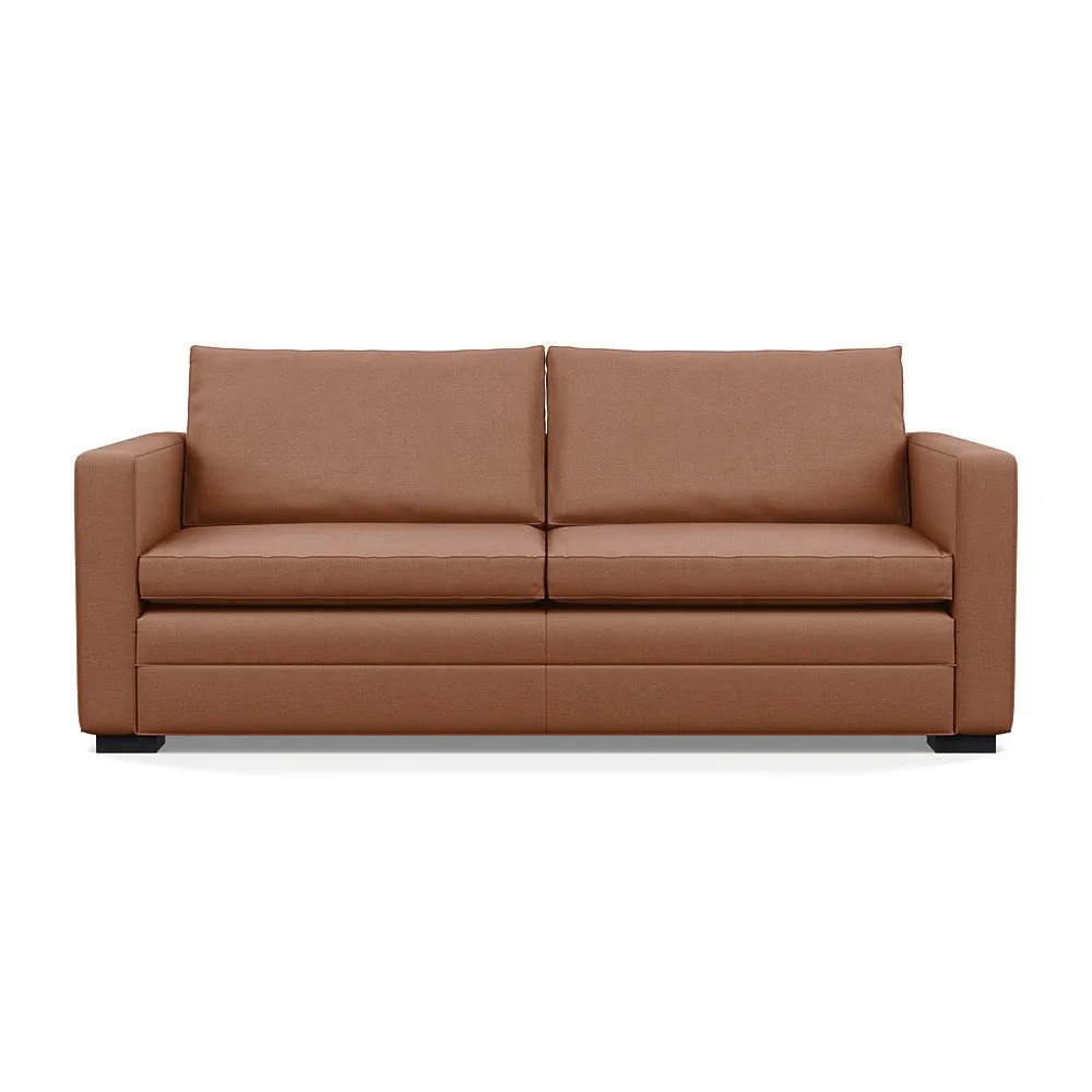 Heal's Palermo 3 Seater Sofa Siena Cotton Clay Black Feet