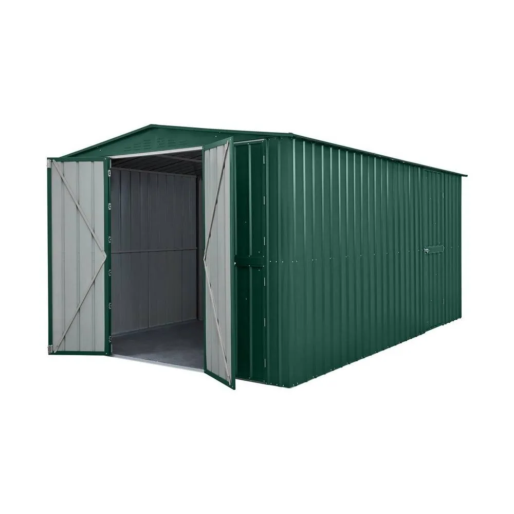 Mercia 10 x 15 Feet Globel Dual Door Workshop Garage - Steel/Metal - Green 2
