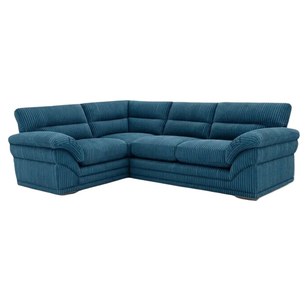 Bliss Furniture Amalfi Claude Right Hand 2 Piece Corner Sofa in Blue