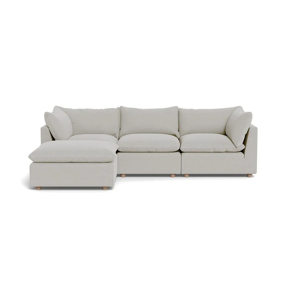 Heal's Astrid Left Hand Facing Corner Sofa Capelo Linen-Cotton Sea Salt Natural Beech Feet 1