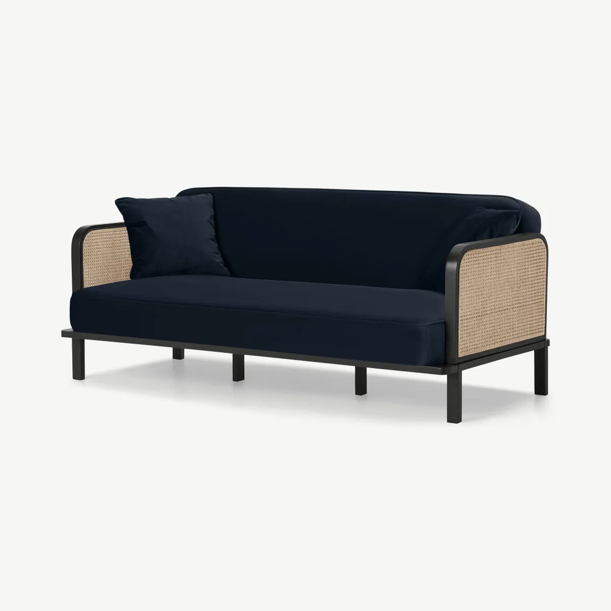 Toriko Click Clack Sofa Bed, Twilight Blue Velvet