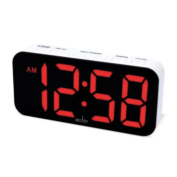 Acctim Jaxon Multicoloured LED Alarm Clock 6