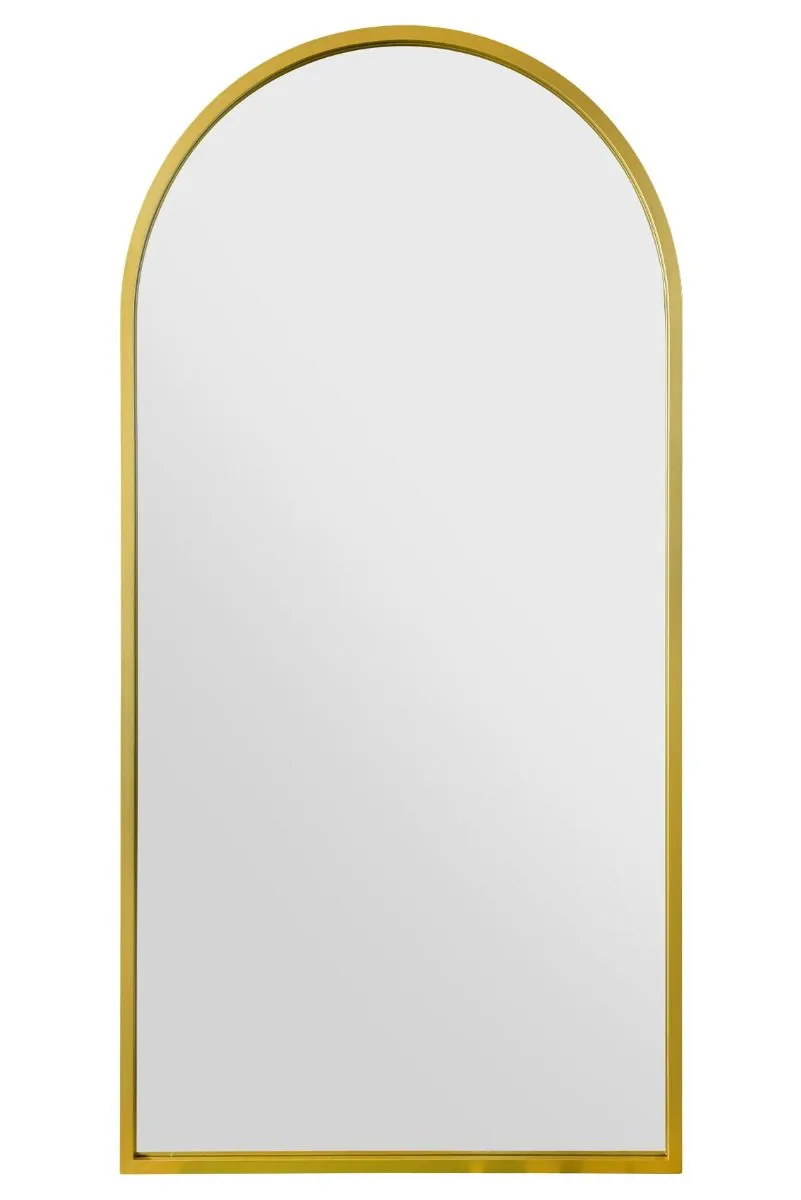 MirrorOutlet Gold Metal Framed Arched Garden Wall Mirror 63" X 31" (160CM X 80CM) 3