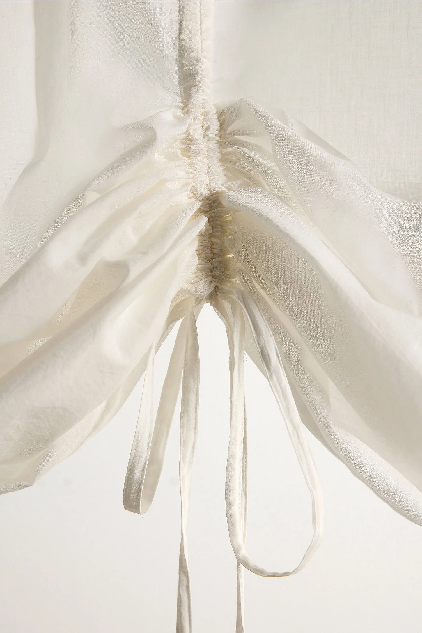 White Valance Tie Bow Curtain - White 4