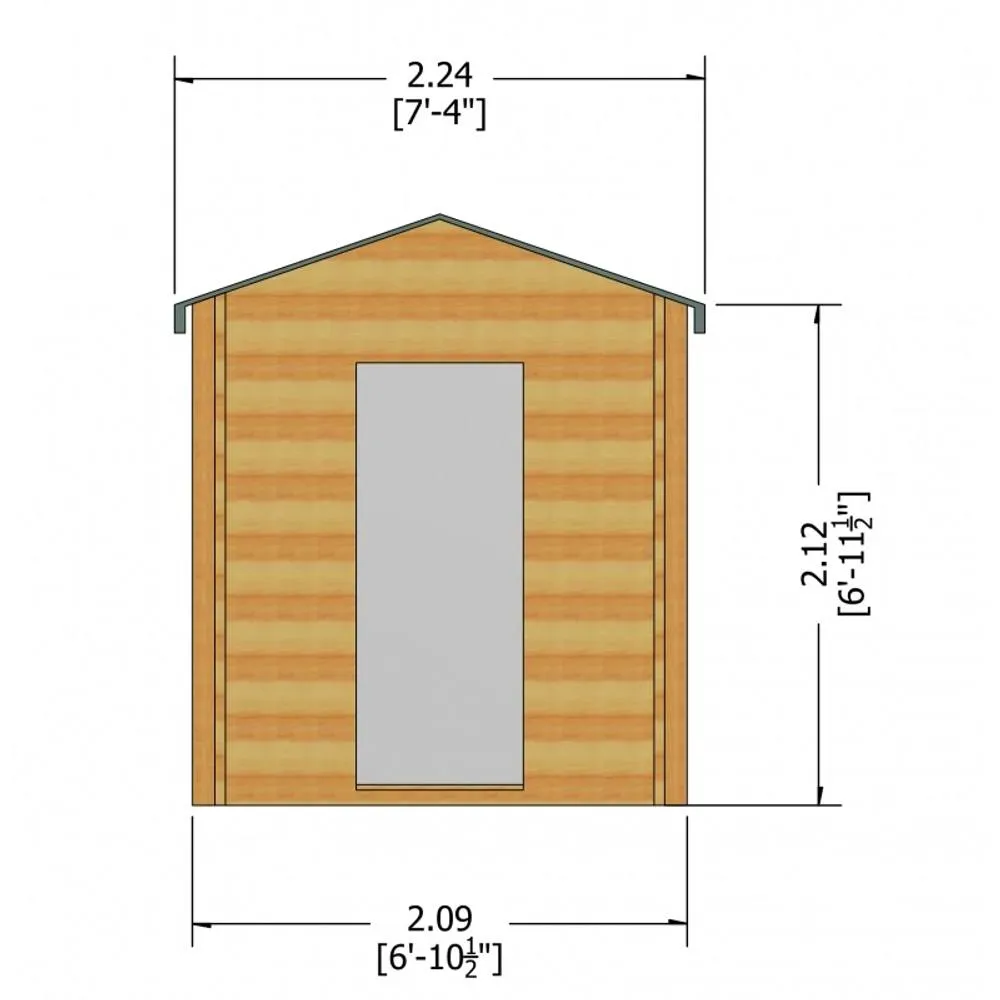 Shires Camelot 19 mm Log Cabin 7 x 7 Feet in Light Oak 5