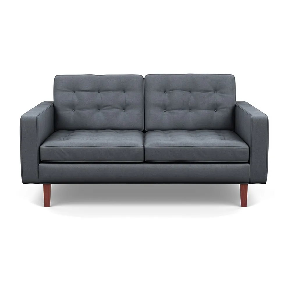 Heal's Hepburn 2 Seater Siena Cotton Shale Grey Walnut 1