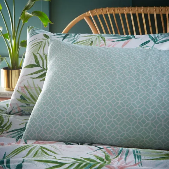 furn. Bali Palm Floral Reversible Duvet Cover and Pillowcase Set 3