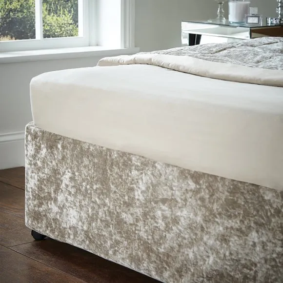 Catherine Lansfield Crushed Velvet Divan Base Bed Wrap 3