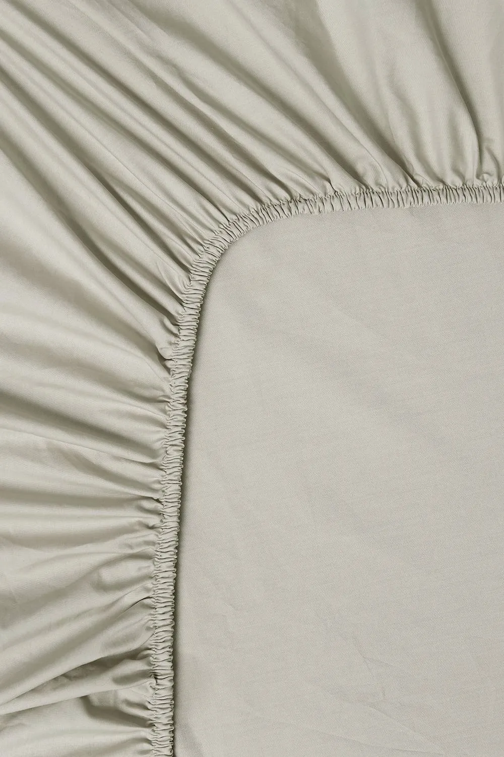 CHRISTY Pure Cotton Percale Fitted Sheets in Light Stone 2