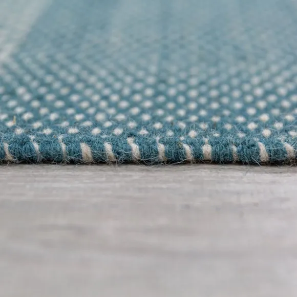 Diamond Flatweave Stripe Wool Rug 4