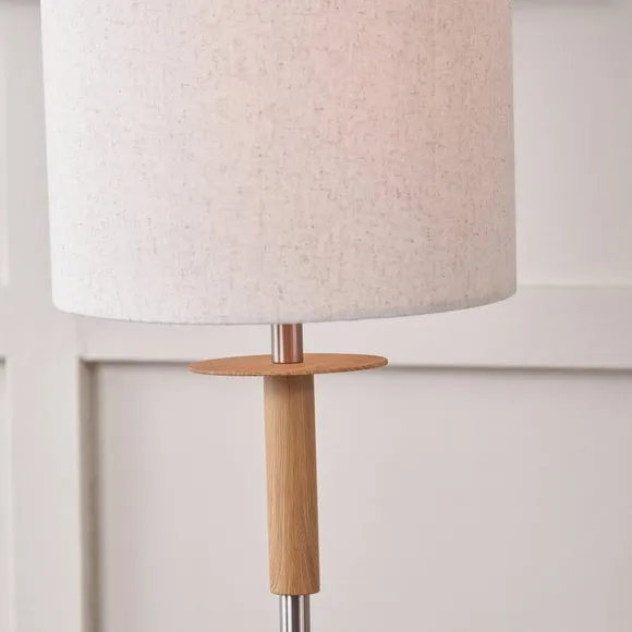 Pacific Lifestyle Bonham Wood Veneer and Metal Floor Lamp 2