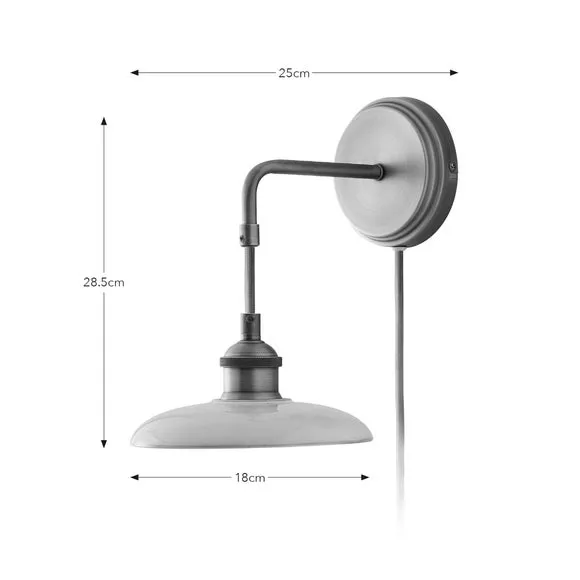 Churchgate Fawsley Fern Industrial Plug In Wall Light 6