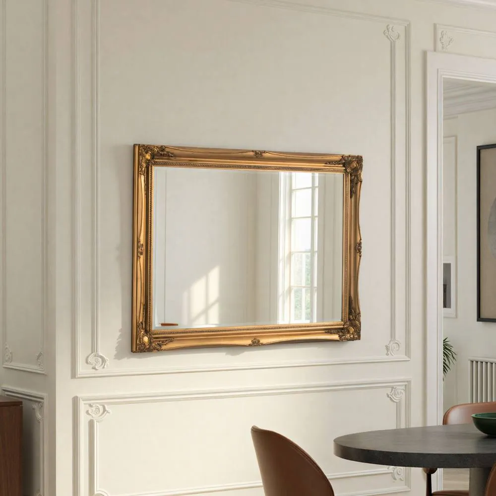Yearn Mirrors French Style Carved Mirror Gold 116x90cm 3