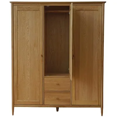 Ercol Teramo 3 Door Wardrobe, Brown Oak | Barker & Stonehouse 2