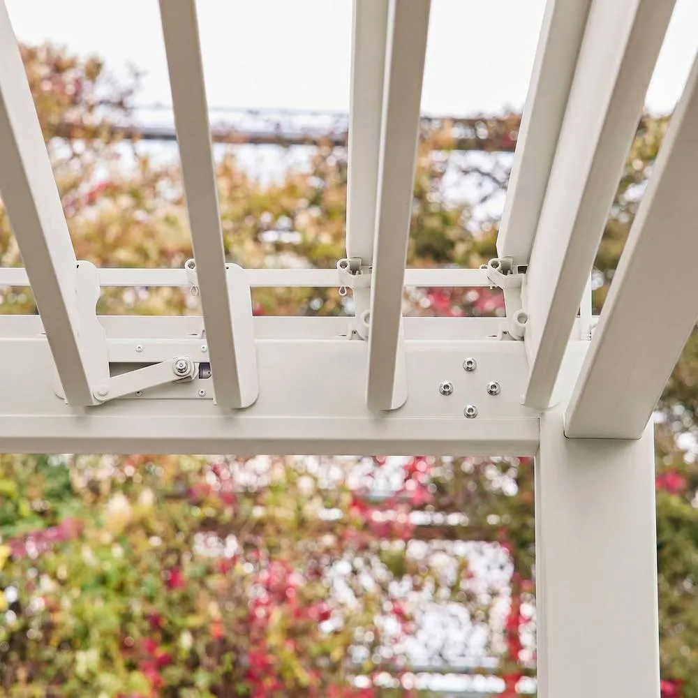 sweeek Louvered pergola aluminium 4 x 3m in Beige 4