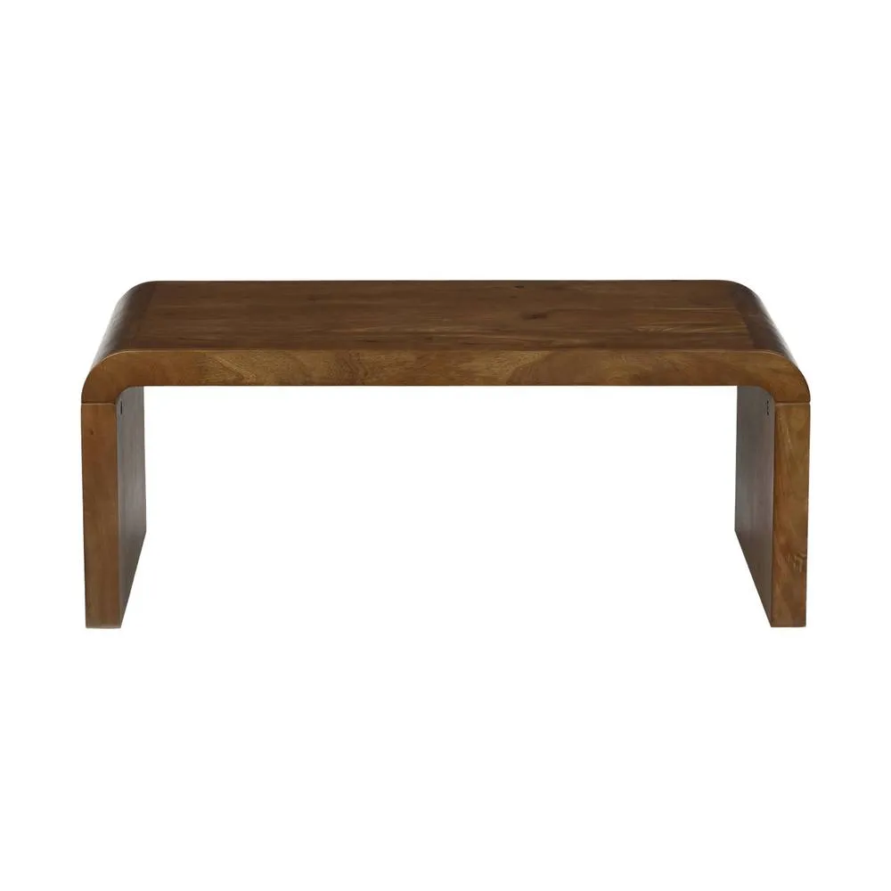 sweeek Rectangular coffee table solid acacia wood in Dark Brown 6