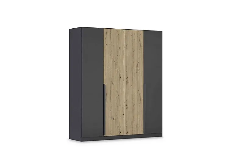 Leon 181cm 4 Door Hinged Two Tone Wardrobe - Two Tone
