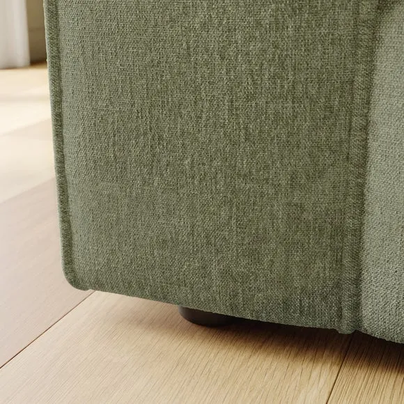 Abel Vintage Soft Chenille Corner Sofa 5