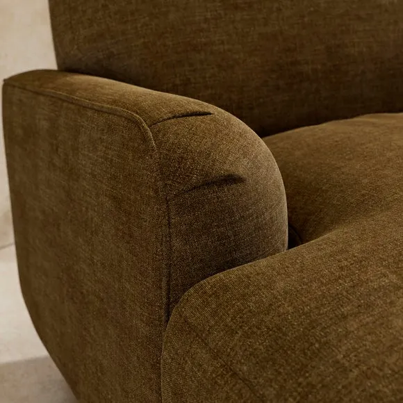 Arthur Linen Chenille Corner Chaise Sofa 3