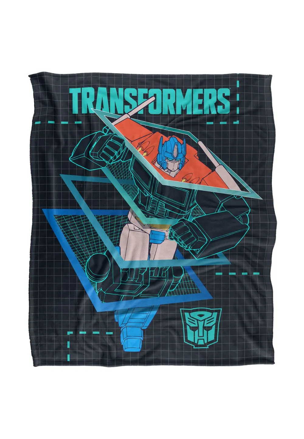 Transformers Schematic Break Optimus Prime Silky Touch Super Soft Throw Blanket 152 X 127 cm in White