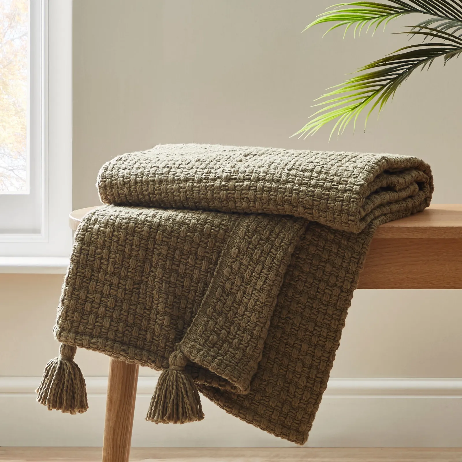 Ludlow Olive Throw Green