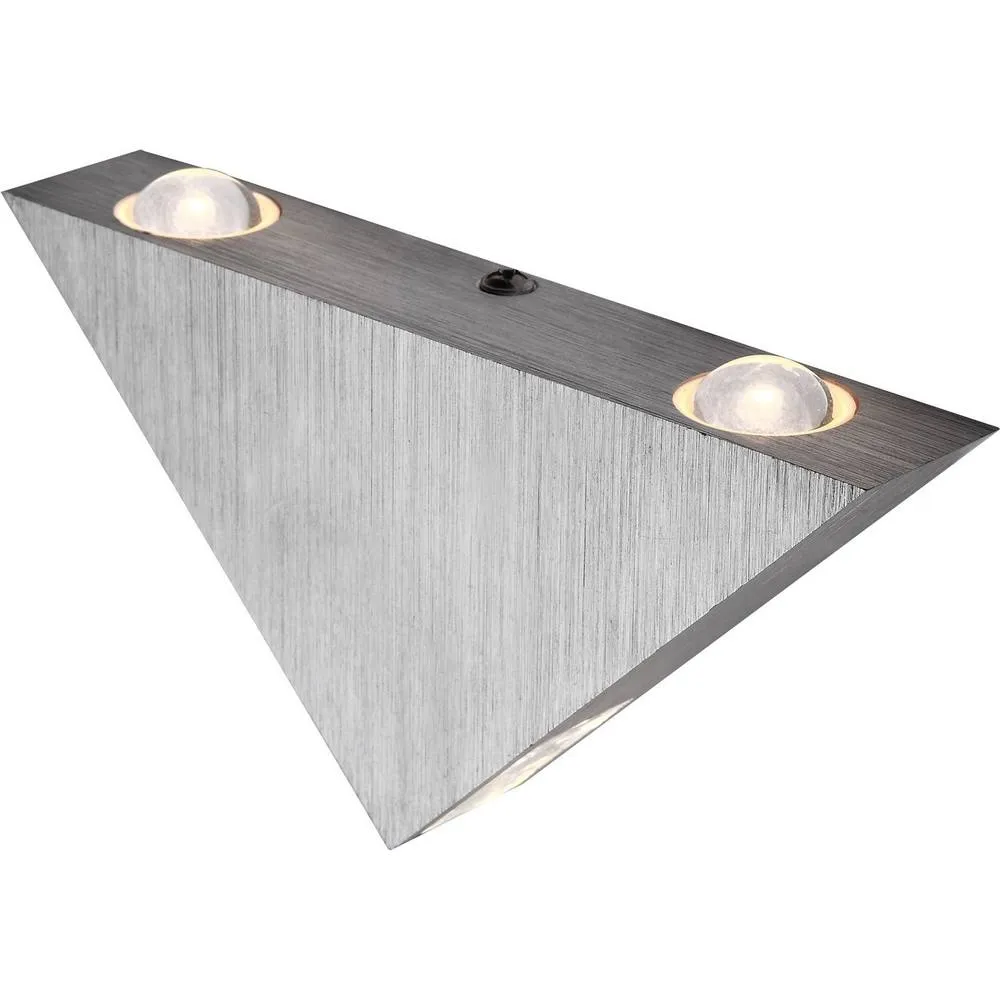 Netlighting Gordon Integrated LED Wall Lamp Aluminium Brushed 3x LED 3000K in Grey