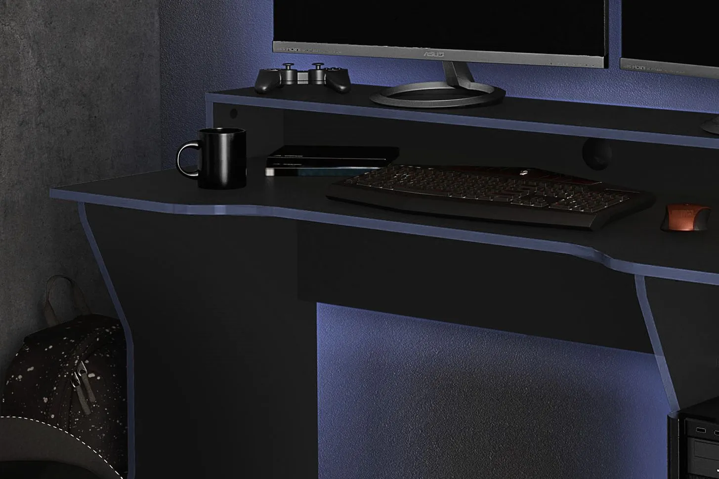 Birlea Enzo Gaming Computer Desk in Dark Blue 3