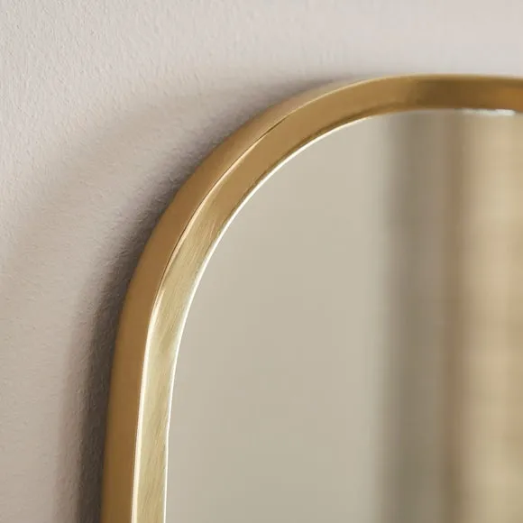 Bellamy Cast Metal Curved Corner Rectangle Wall Mirror 2