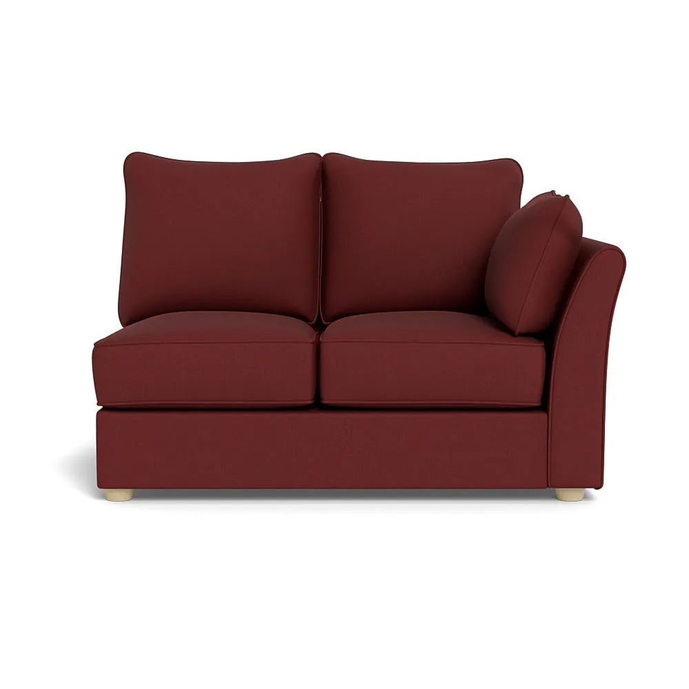 Heal's Tailor Double Right Hand Facing Corner Unit Capelo Linen-Cotton Etruscan Red Natural Feet 1