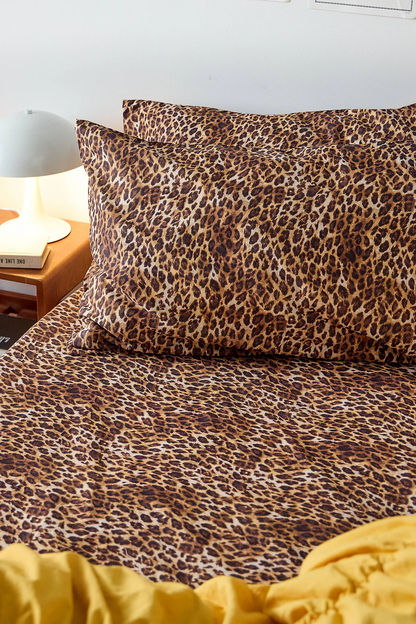 Leopard Print Fitted Sheet & Pillowcase Set - Neutral 2