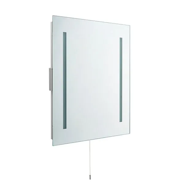 Netlighting Glimpse Integrated LED 2 Light Bathroom Shaver Wall Light Mirrored Glass Matt Silver IP44 in Grey 2
