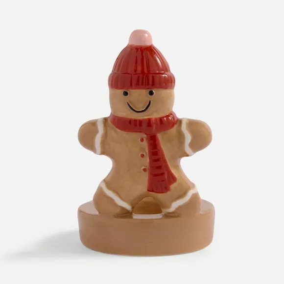Gingerbread Boy Ceramic Tealight Holder 3