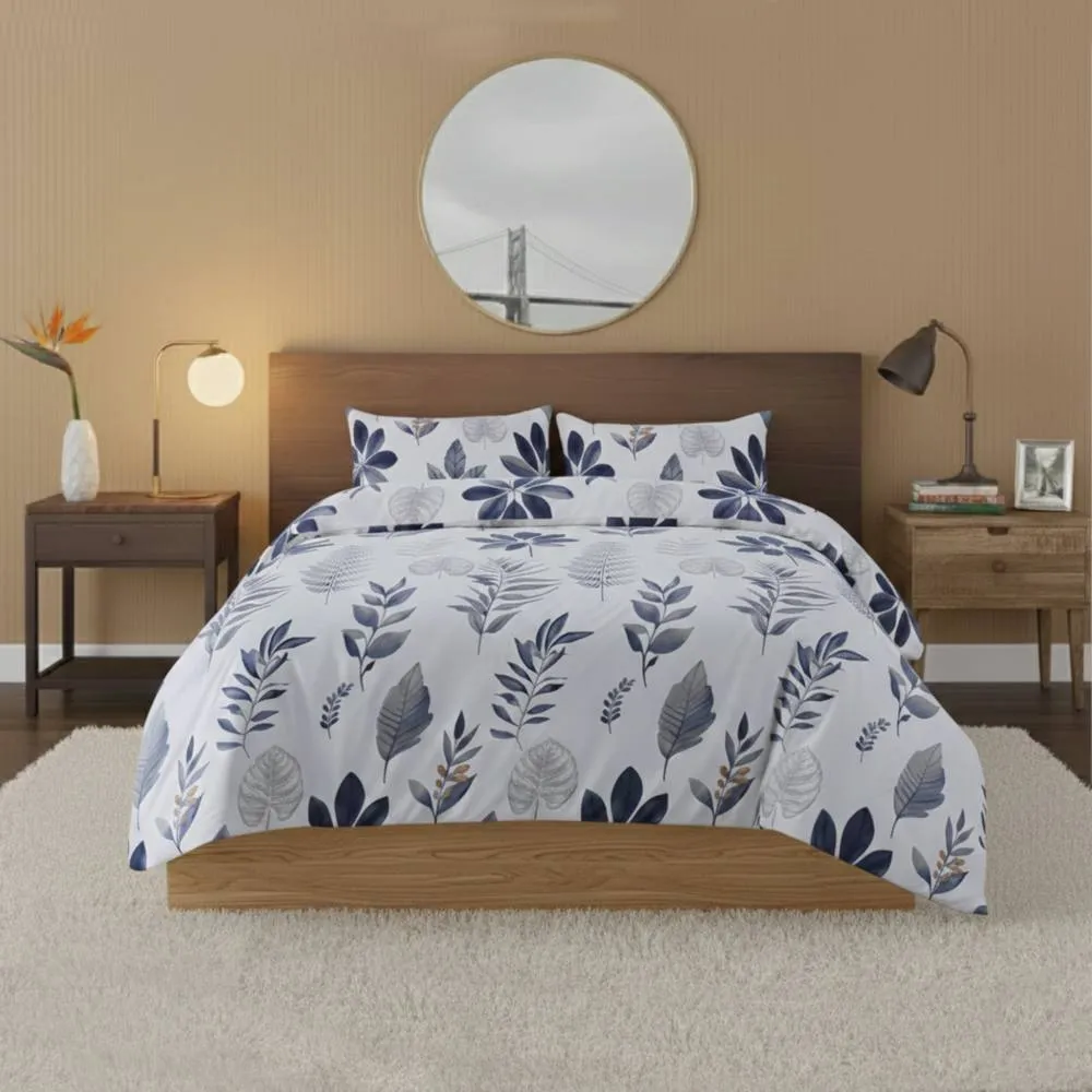 Snug City Leaf Complete Bedding Set Duvet Cover Set Pillowcase Fitted Sheet