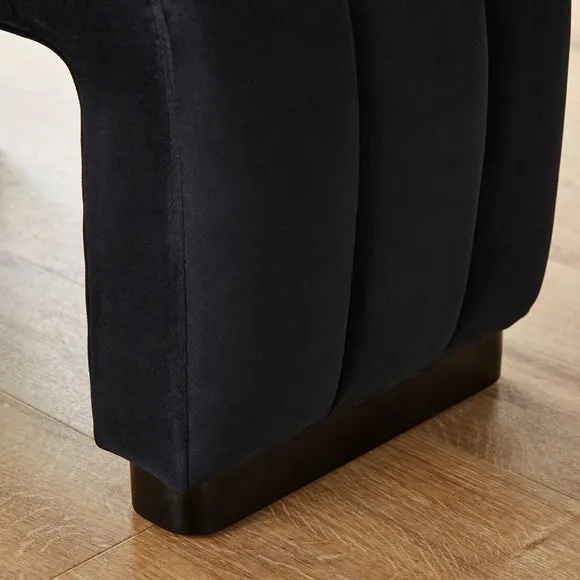 Lucilla 3 Seater Dining Bench, Velvet 4