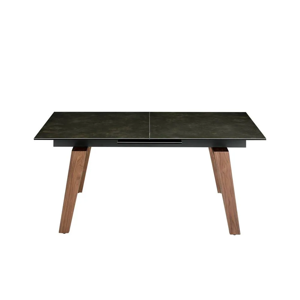 Angel Cerda Rectangular Extendable Dining Table Porcelain Marble in Brown 2