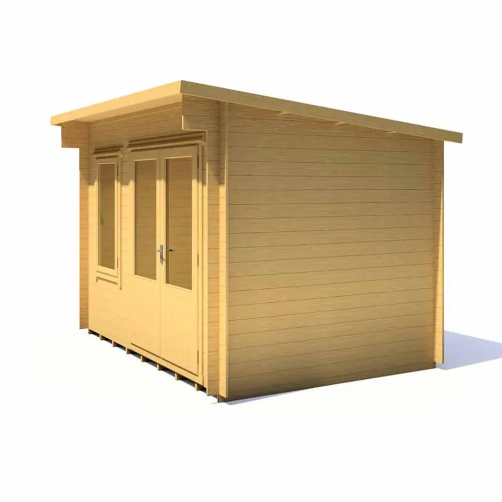 Shires Edgefield 11 x 8 Feet Log Cabin in 19 mm Logs - L329 x W239 x H239 cm in Light Brown 3