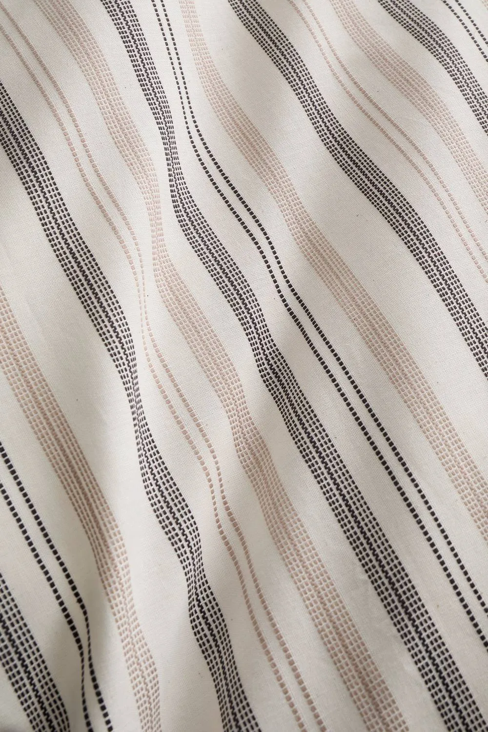 Appletree 'Yarn Dyed Woven Thin Stripe' Woven Duvet Cover Set in Natural 3