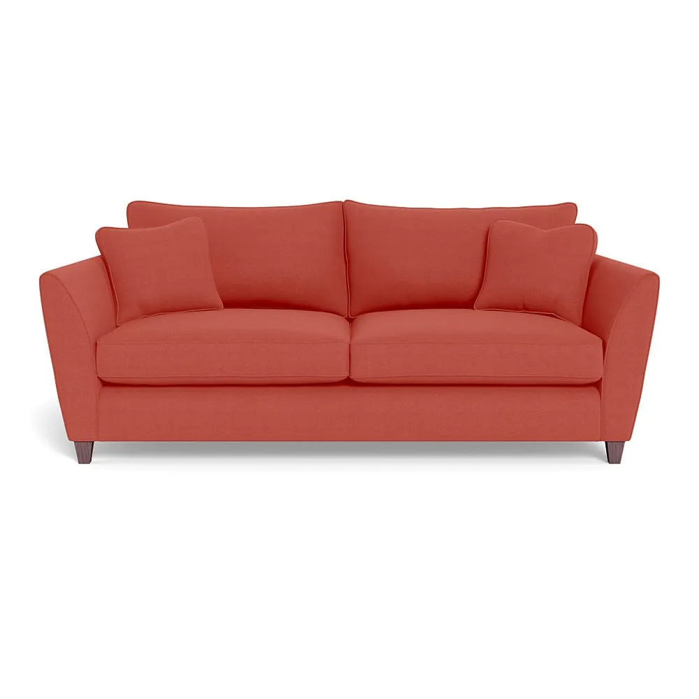 Heal's Torino 4 Seater Sofa Linen Grenadine Dark Brown Feet