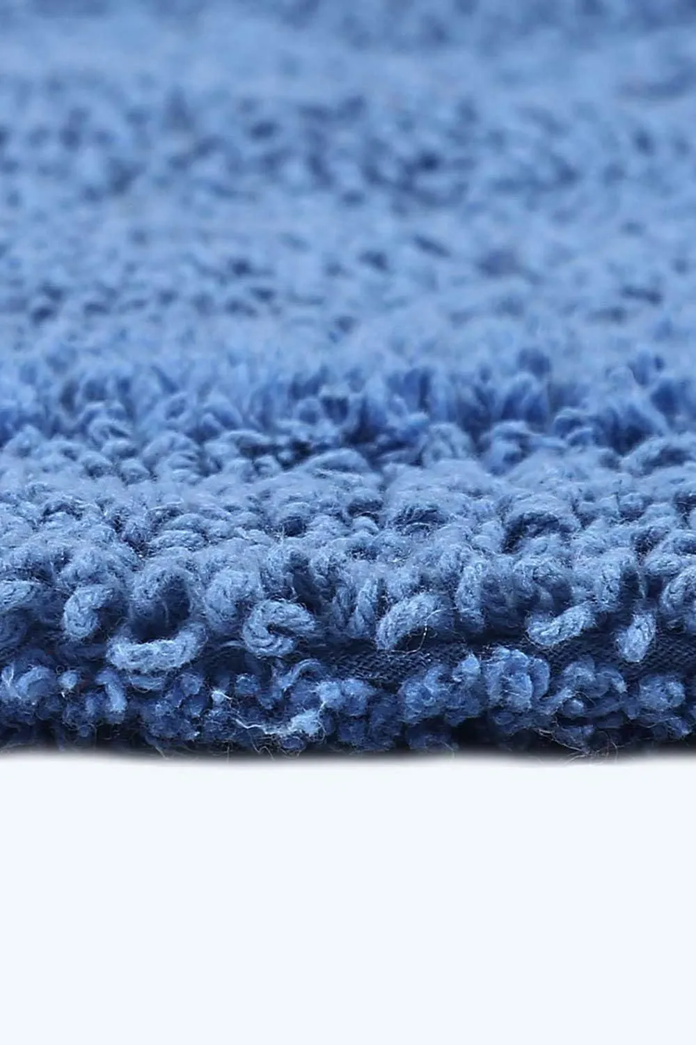 Homescapes Luxury Square Bath Mat 1600GSM 100% Cotton Reversible Shower Mat, 50cm in Cobalt 4