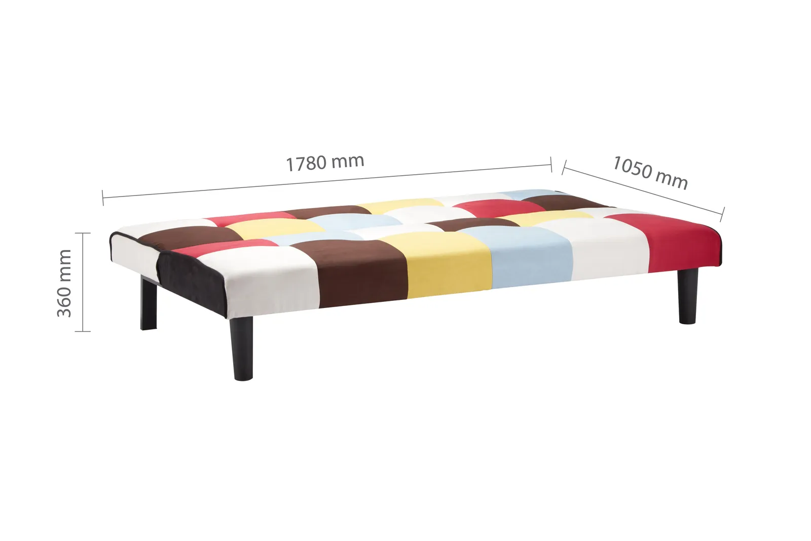 Birlea Velvet Sofa Bed Aurora 3 Seater Settee Modern Fabric 6