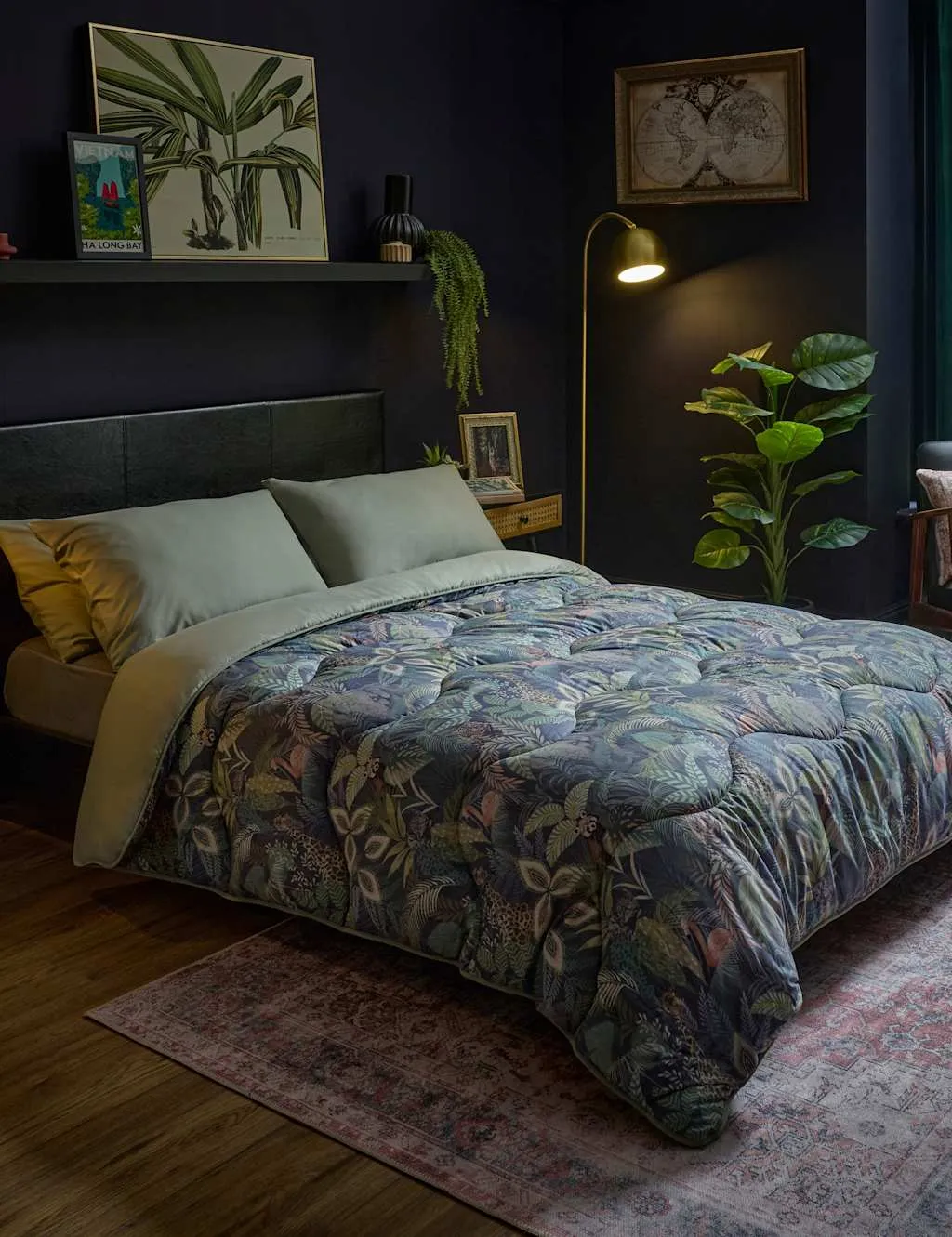 Nightlark Safari 10.5 Tog Coverless Duvet and Pillowcase Dark Navy