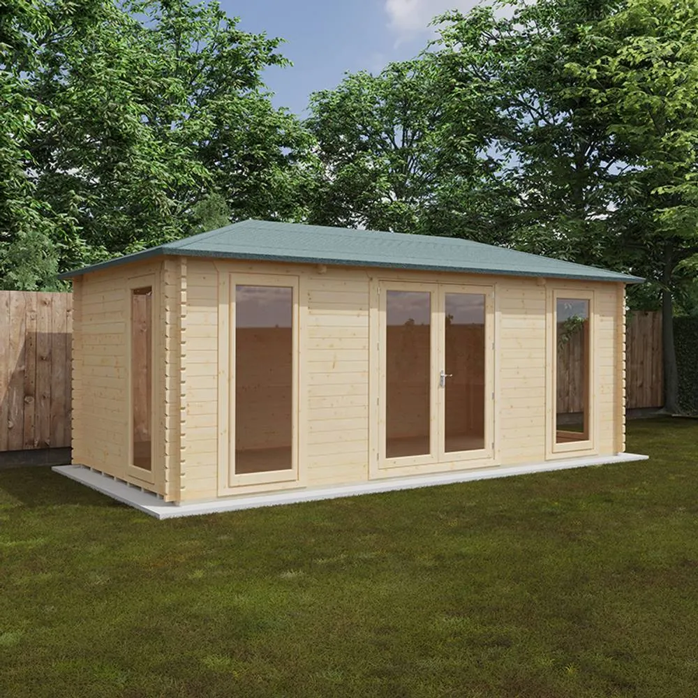Buttercup Farm 20x10 The Regatta 44mm Cabin - L595 x W298.2 x H269.3 cm in Natural 2