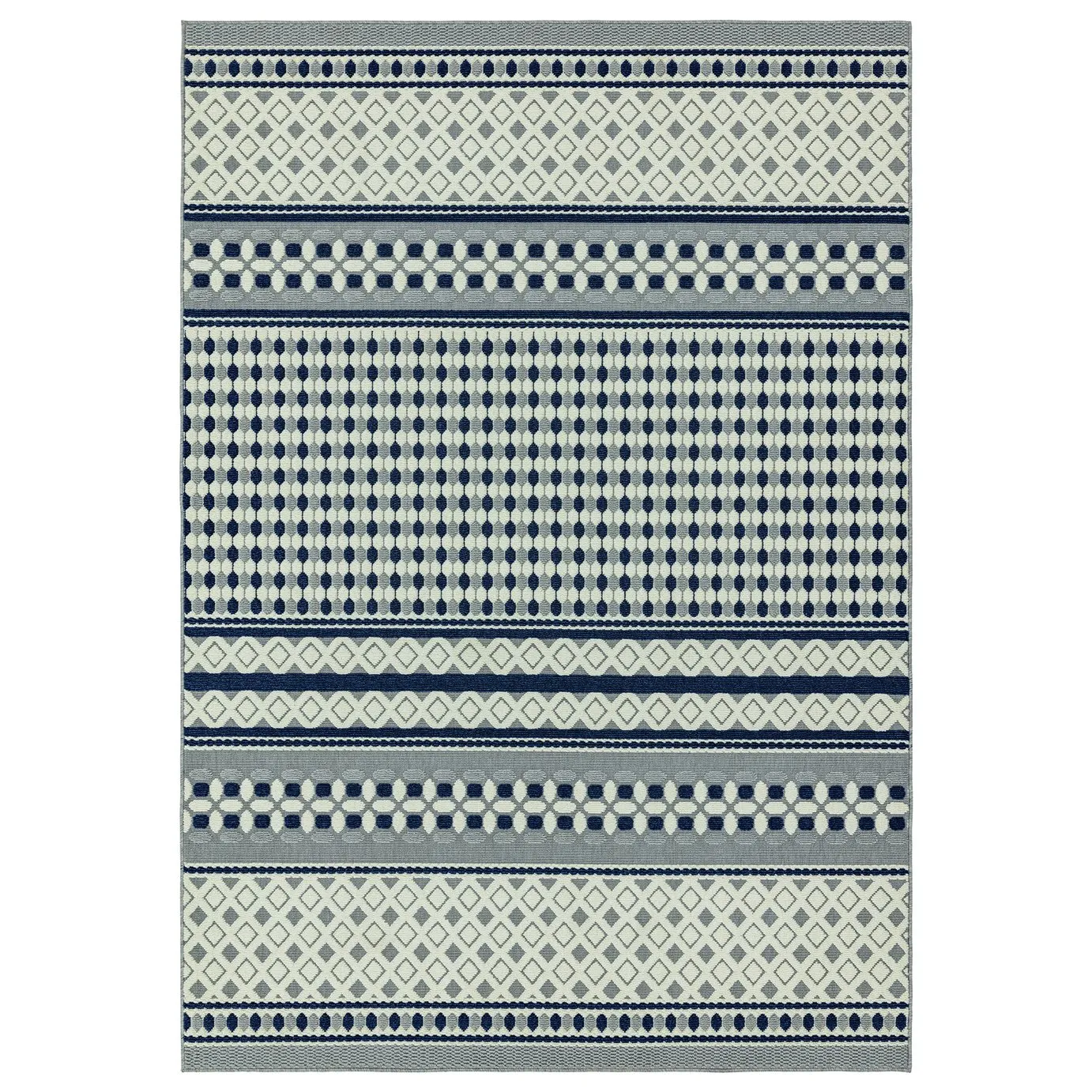 Asiatic Antibes In & Outdoor Geometric Rug - 200x290 - Grey